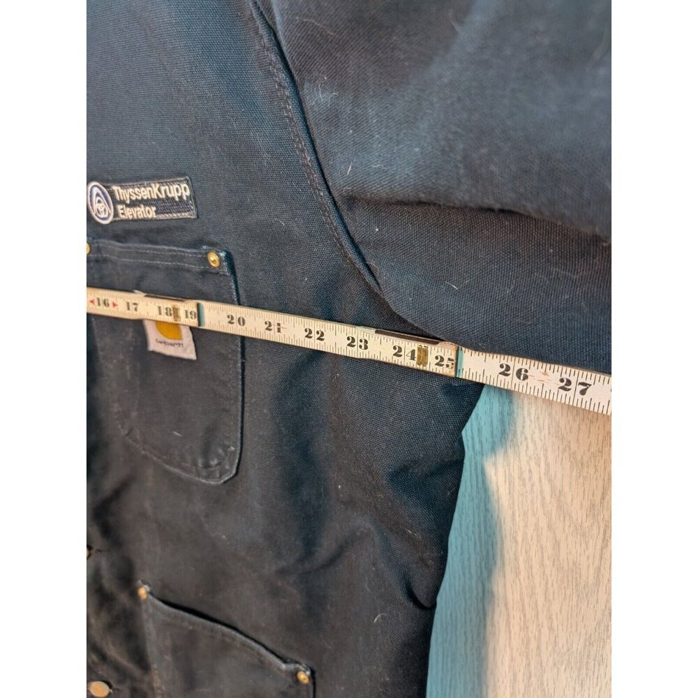 Vtg Carhartt C01 Blanket Lined Coat Jacket Mens 44 Black Union USA Embroidered - Picture 7 of 10